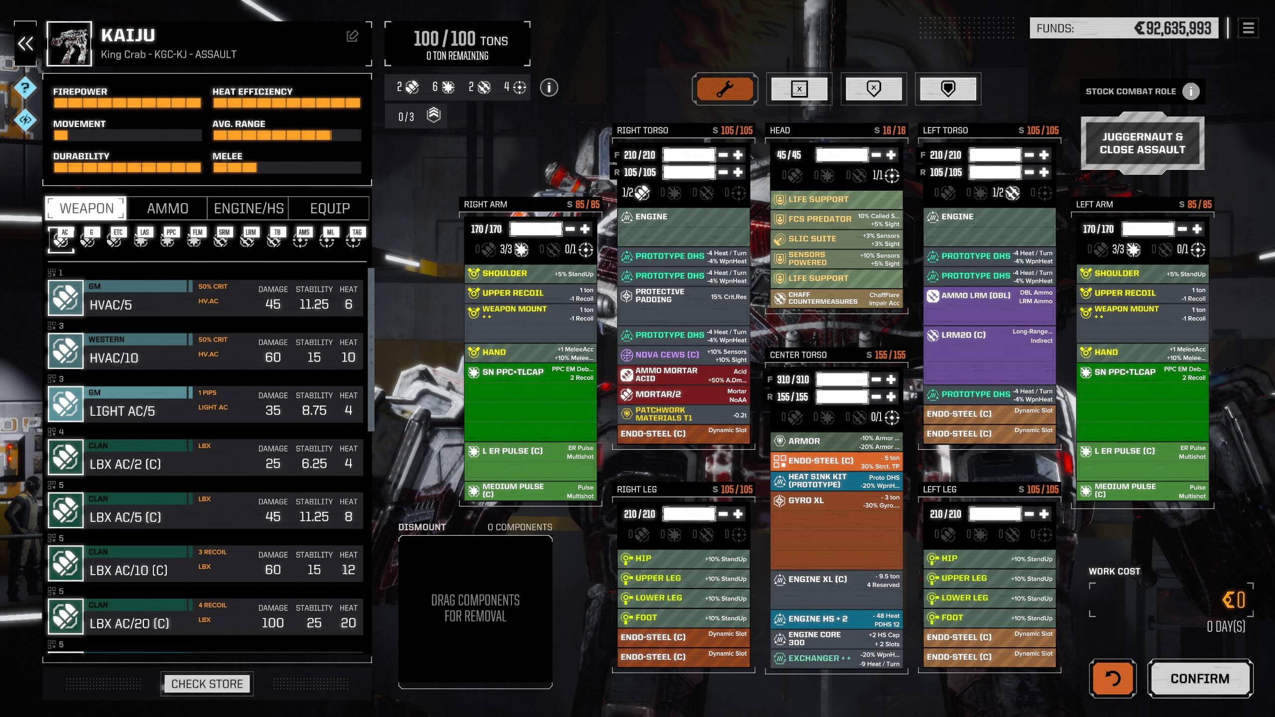 Sniper assault mech build