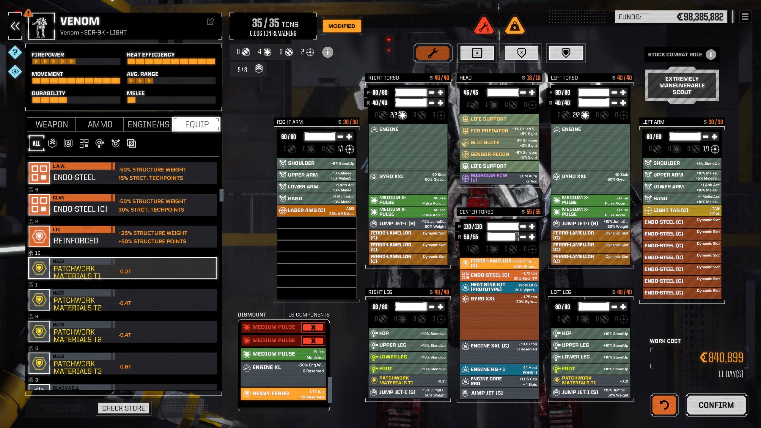 Venom(SDR-9K) flanking build