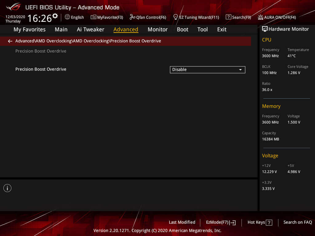 PBO 2.0 & Fmax Enhancer settings for manual overclock menu 2