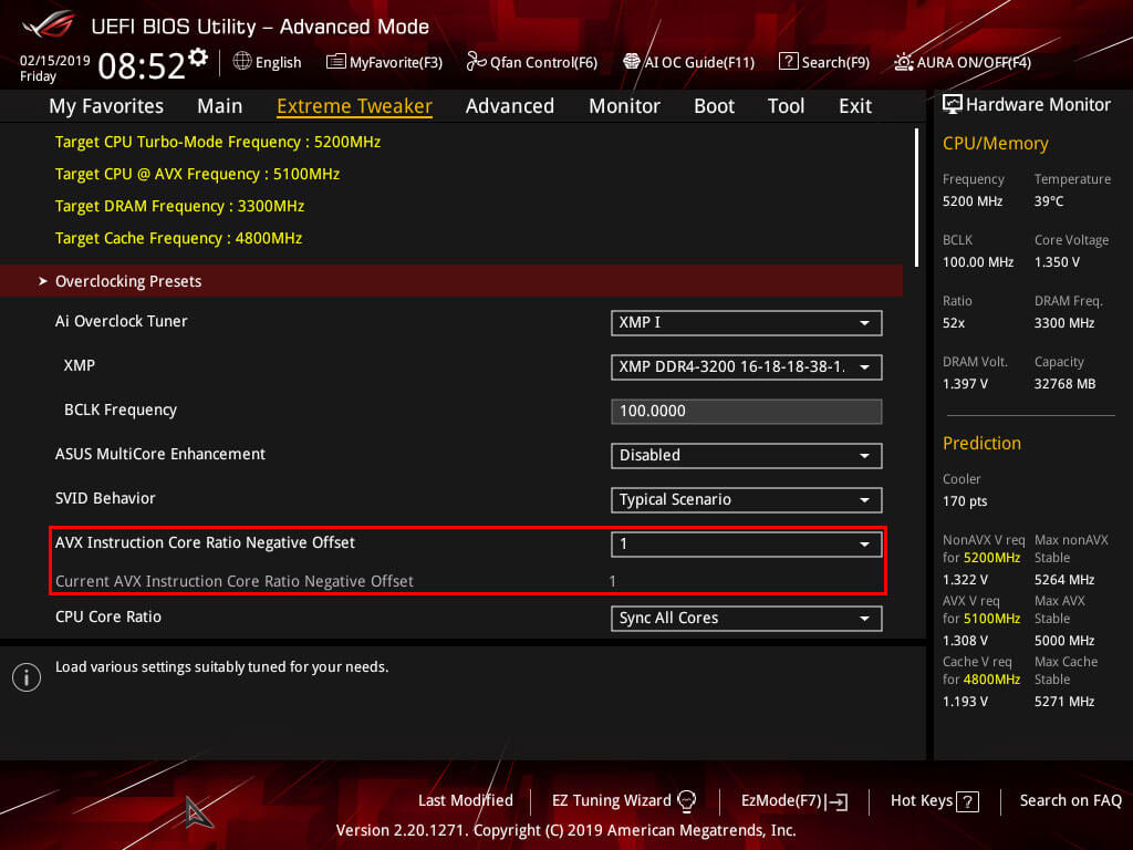 ASUS Maximus Hero XI Extreme Tweaker AVX